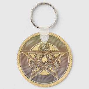 Chaveiro Pastel decorativo do Pentacle do pêssego