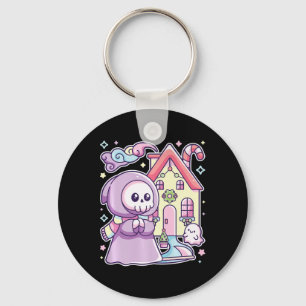 Chaveiro Pastel Gótico Grim Reaper Xmas Halloween Fácil Cos
