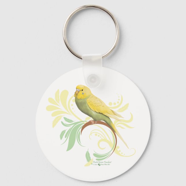 Chaveiro Pastel Green Parakeet (Frente)