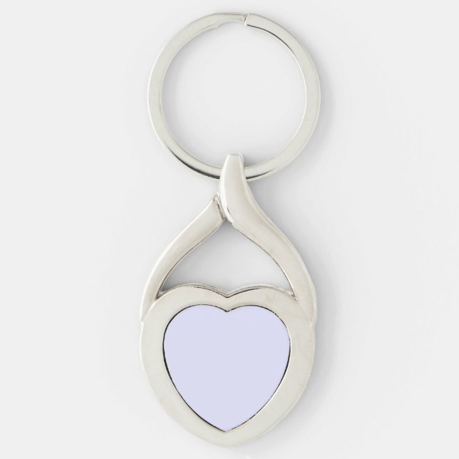 Chaveiro Pastel Periwinkle Purple Heart Shaped (Frente)