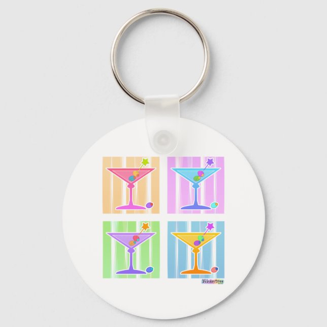 CHAVEIRO PASTEL POP ART MARTINIS (Frente)