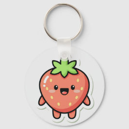 Chaveiro Pastel Strawberry Aesthetic Sticker – Cute Fruit I