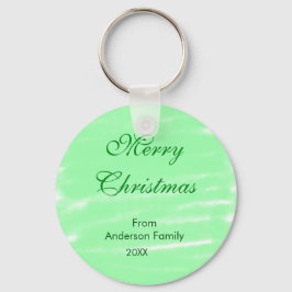 Chaveiro Pastel verde aquarela feliz natal moderno