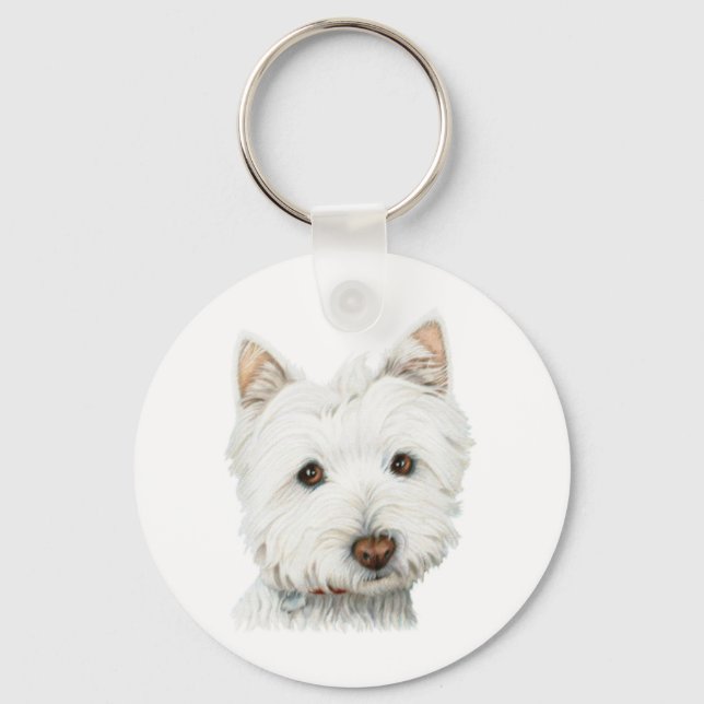 Chaveiro Pastel Westie (Frente)