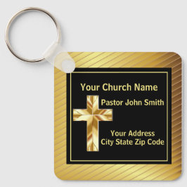 Chaveiro Pastor Clássico Dourado E Negro