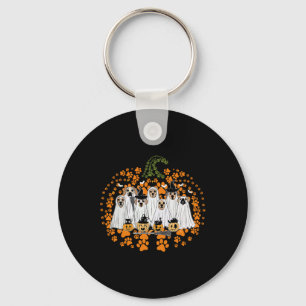 Chaveiro Pata-Cão Imprimir Pumpkin outono Cair Cachorro Fan