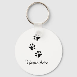 Chaveiro Pata de cão e animal preto acrescentar nome texto