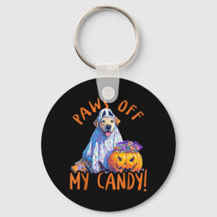 Chaveiro Patas Fora do Meu Doce - Cão de Halloween