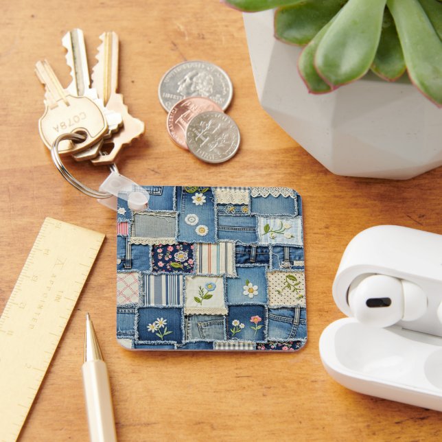 Chaveiro Patchwork Denim (Mesa)