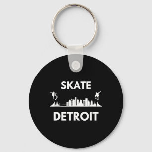 Chaveiro Patinar Detroit Mi Fãs de Skate Detroit Skylin