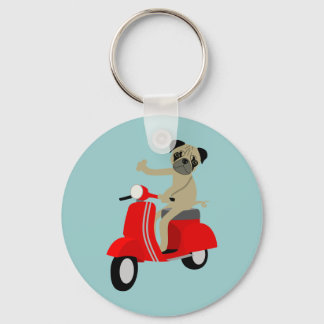 Chaveiro Patinete Pug