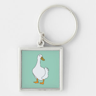 Chaveiro Pato Ave Branco Pato