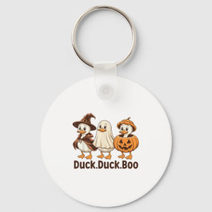 Chaveiro Pato Boo Engraçado Feliz Fedorento Halloween Retro