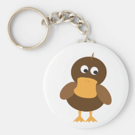 Chaveiro Pato castanho-branco
