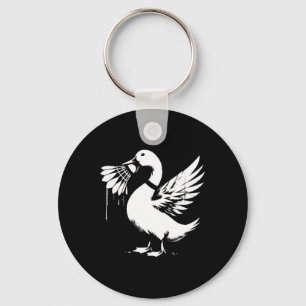 Chaveiro Pato Com Tartaruga - Tarado Gráfico Engraçado