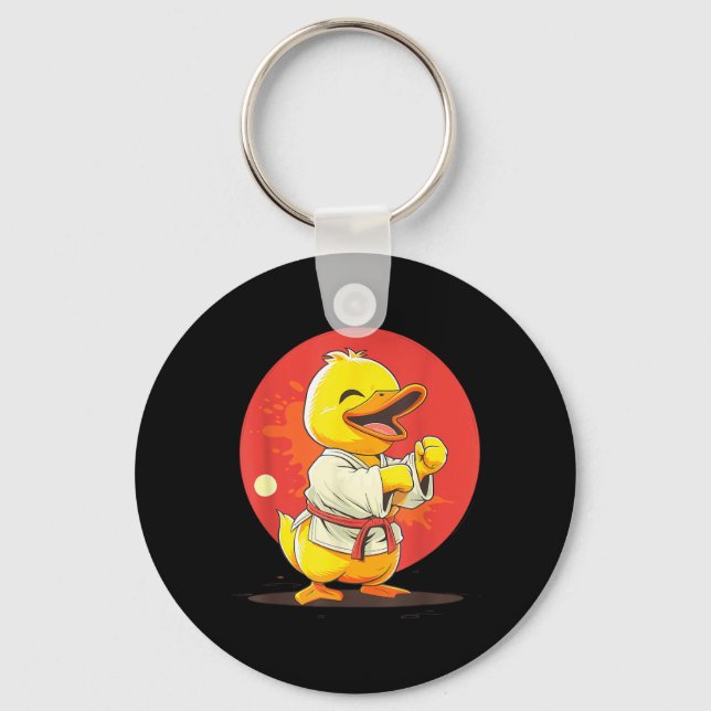 Chaveiro Pato de Borracha de Kickboxing Karatê Jiu-Jitsu MM (Frente)