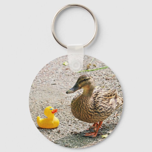 Chaveiro Pato de borracha e Pato-mãe (Frente)