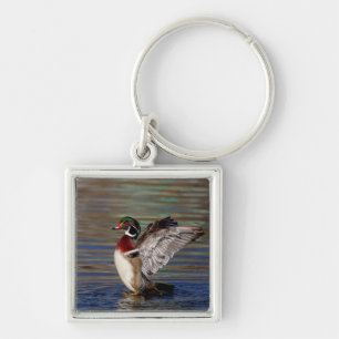 Chaveiro Pato de Madeira