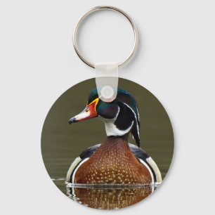 Chaveiro Pato de madeira na água