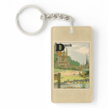 Pato e patinhos que nadam no rio