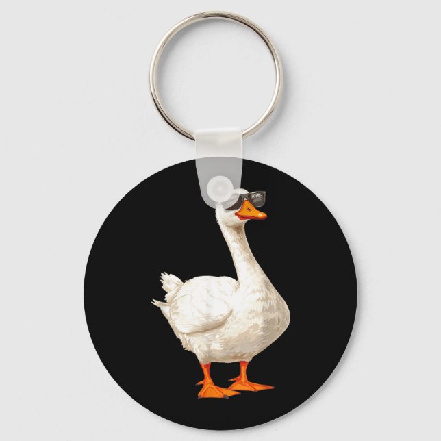 Chaveiro Pato Ganso Bobo usando Óculos de Sol Gráfico Diver (Frente)