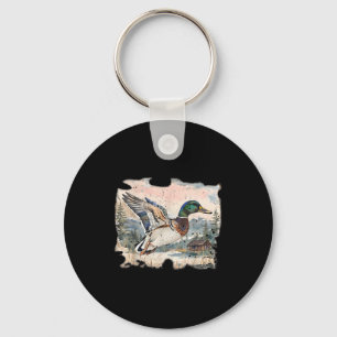 Chaveiro Pato Mallard Retro Engraçado Caça de Aves Aquática