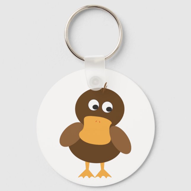 Chaveiro Pato marrom fofo (Frente)