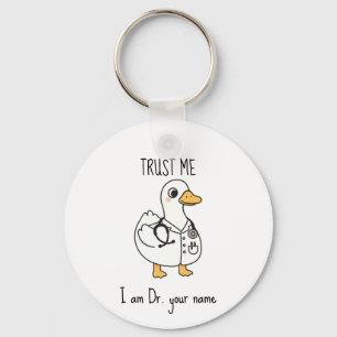 Chaveiro Pato Médico Personalizado