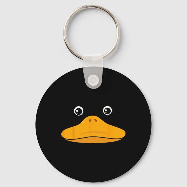 Chaveiro Pato Rosto Costume Fácil Presente no Dia das Bruxa (Frente)