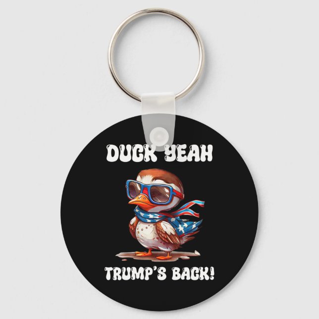Chaveiro Pato Sim Trump É Ck 47º Presidente  (Frente)