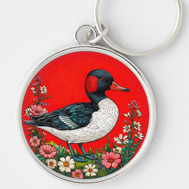 Chaveiro Pato vibrante ilustrado (Frente)