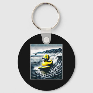 Chaveiro Pato Vintage Surfando Verão Divertido Praia Surf 9