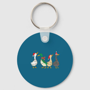 Chaveiro Patos de Natal Festivos Luzes Decorativas de Natal