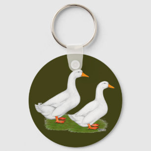 Chaveiro Patos: Pekins branco
