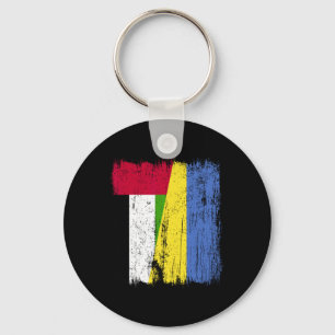 Chaveiro Patrimônio Emirado Ucraniano Meia Bandeira Uae Ucr