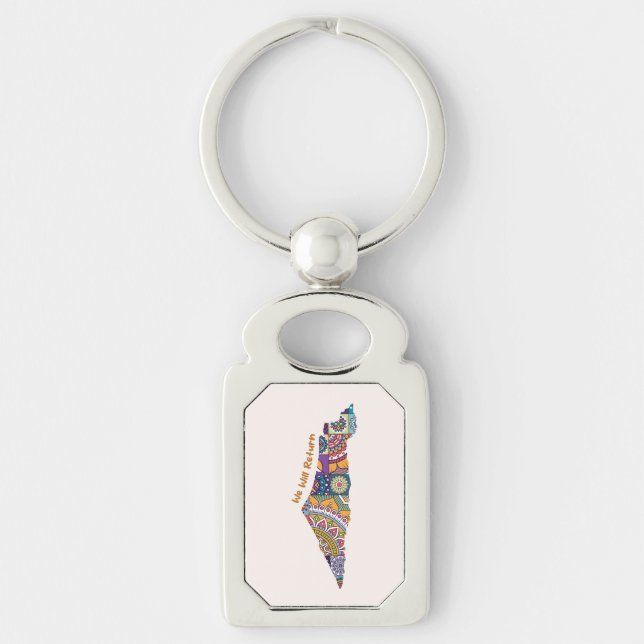 Chaveiro Patrimônio no Mapa da Palestina (Frente)