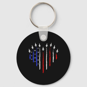 Chaveiro Patriot Julho 4º Voo Jets Avião Usa Flag Ki