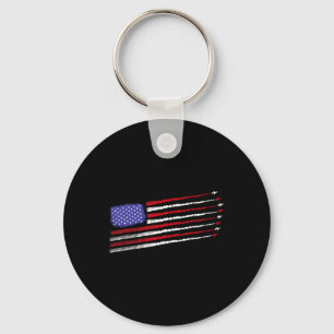 Chaveiro Patriot Julho 4º Voo Jets Avião Usa Flag Ki