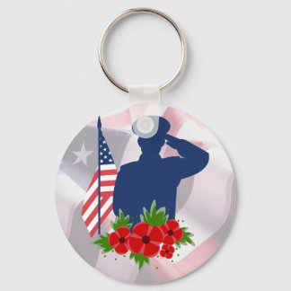Chaveiro Patriotic Memorial Day American Soldier Salute