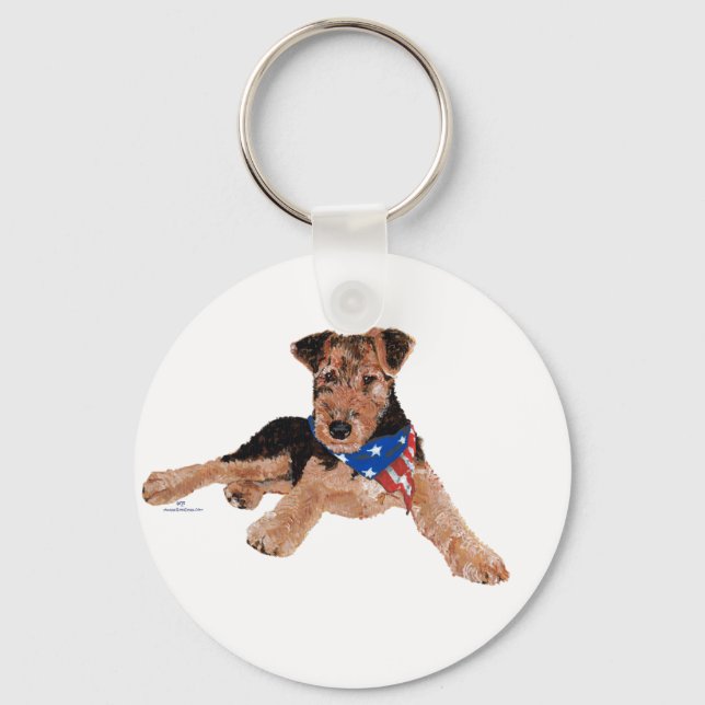 Chaveiro Patriotic Terrier Puppy (Frente)