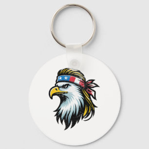 Chaveiro Patriótica Eua Eagle Mullet American Flag - 4º