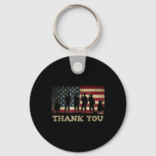 Chaveiro Patriótica Obrigado Soldados Veteranos Americano F