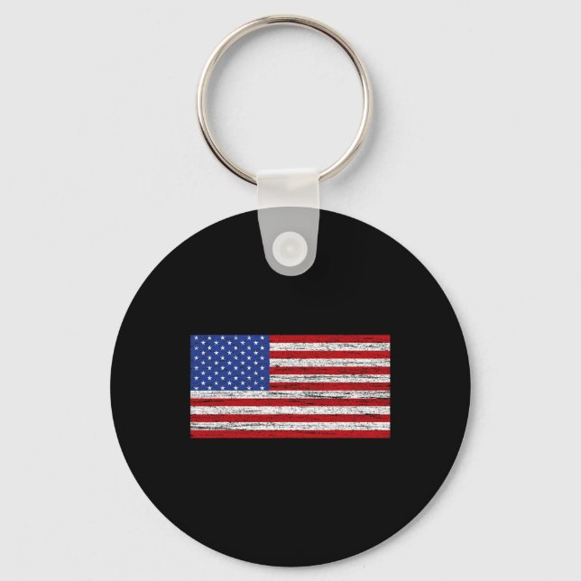 Chaveiro Patriótico Americano Bandeira 4 de julho (Frente)