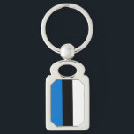 Chaveiro Patriótico com Bandeira da Estônia<br><div class="desc">Carregar pedaço da Estônia com você aonde quer que você vá com este chaveiro patriótico com a bandeira ousada e bela da Estônia. Concebido para apresentar as icônicas faixas horizontais de azul, preto e branco, este chaveiro é um na moda para tributo ao patrimônio e orgulho da Estônia. Compacto mas...</div>