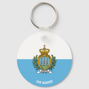 Chaveiro Patriótico Encantador de Bandeira de São Marino