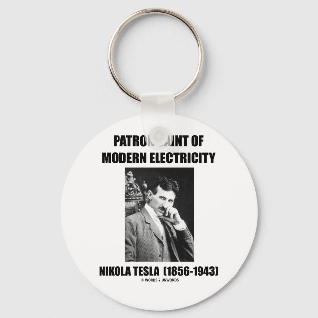 Chaveiro Patron Saint Of Modern Electricity (Nikola Tesla) (Frente)