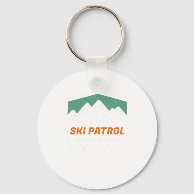 Chaveiro Patrulha De Esqui Você Cai Nós Assaltamos O Skier  (Frente)