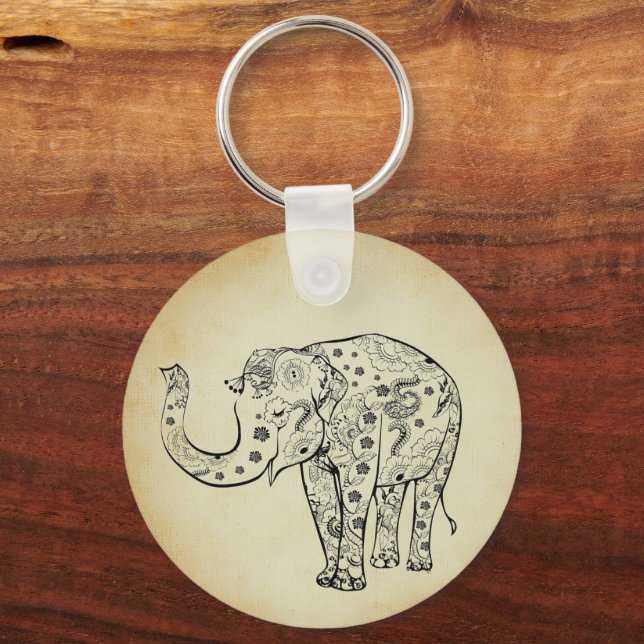 Chaveiro Patterned Elephant (Frente)