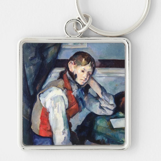 Chaveiro Paul Cezanne - Menino no Colete Vermelho (Frente)