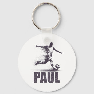 Chaveiro Paul Futebol Meninos Nome Personalizado Paul